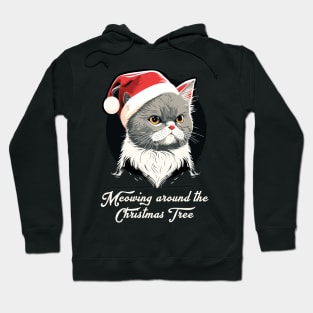 Cute Ugly Christmas Cat Gift Funny Cat Christmas Hoodie